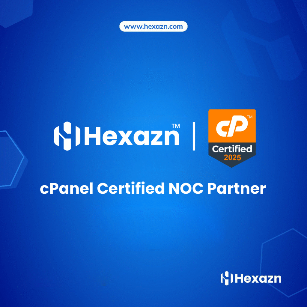 Hexazn is now an official cPanel Certified NOC Partner!